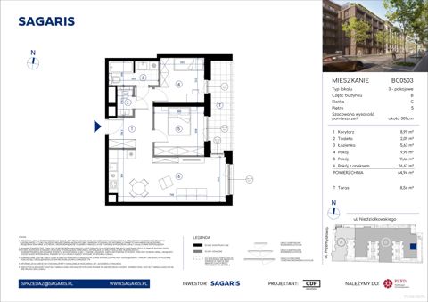 Plan 3 pok. 65m²