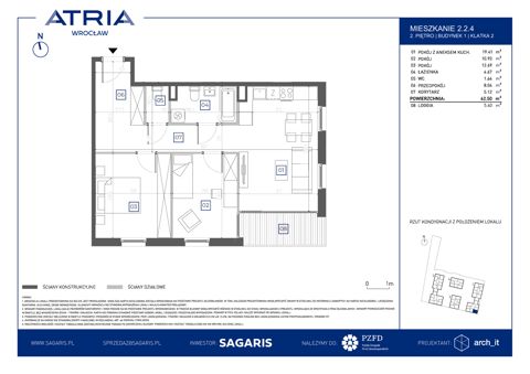 Plan 3 pok. 63m²