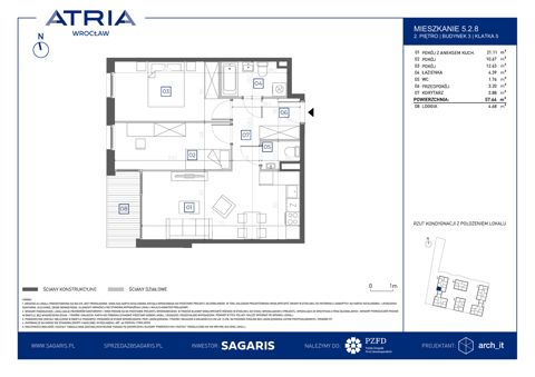 Plan 4 pok. 58m²