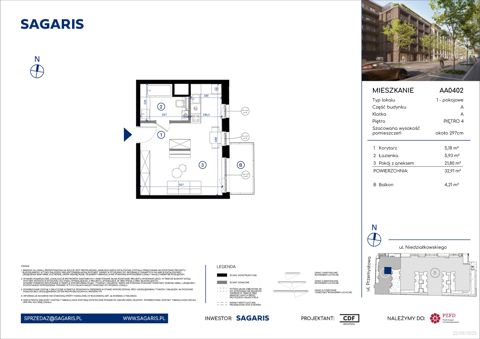 Plan 1 pok. 33m²