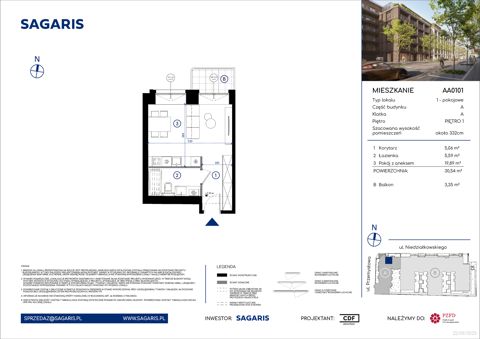 Plan 1 pok. 31m²