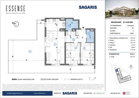 Plan 3 pok. 85m²