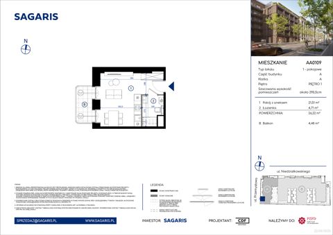 Plan 1 pok. 26m²