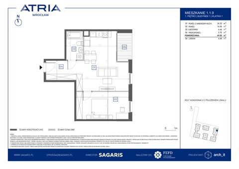Plan 2 pok. 49m²
