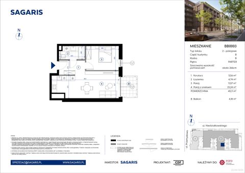 Plan 2 pok. 45m²