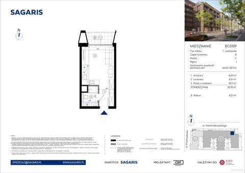 Plan 1 pok. 27m²