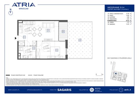 Plan 2 pok. 46m²