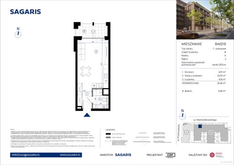 Plan 1 pok. 33m²
