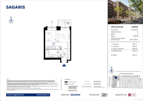 Plan 1 pok. 30m²