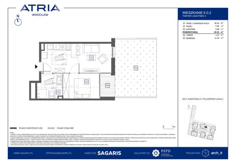Plan 2 pok. 35m²
