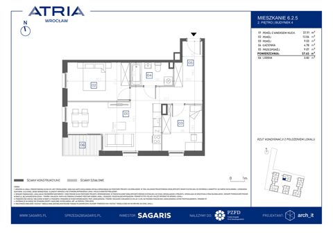 Plan 3 pok. 57m²