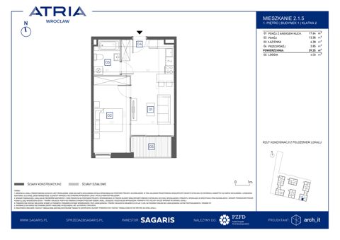 Plan 2 pok. 39m²