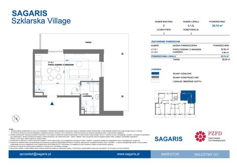 Plan 1 pok. 26m²