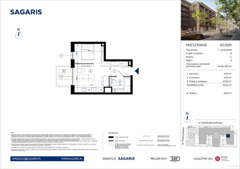 Plan 1 pok. 33m²