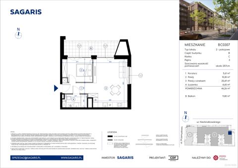 Plan 2 pok. 46m²