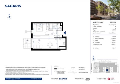 Plan 2 pok. 45m²