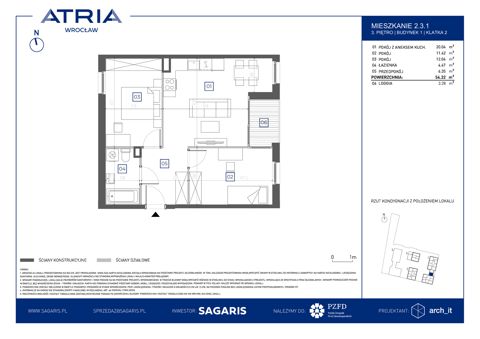 Plan 3 pok. 54m²