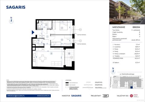 Plan 3 pok. 62m²