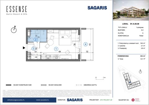 Plan 1 pok. 25m²