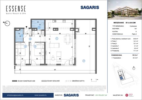 Plan 3 pok. 102m²