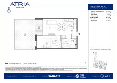 Plan 2 pok. 42m²