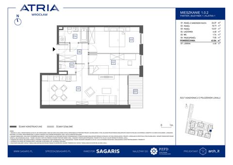 Plan 3 pok. 64m²