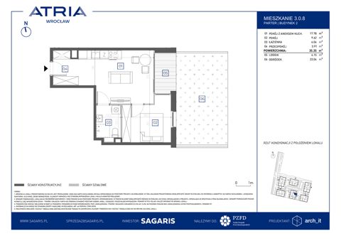 Plan 2 pok. 35m²