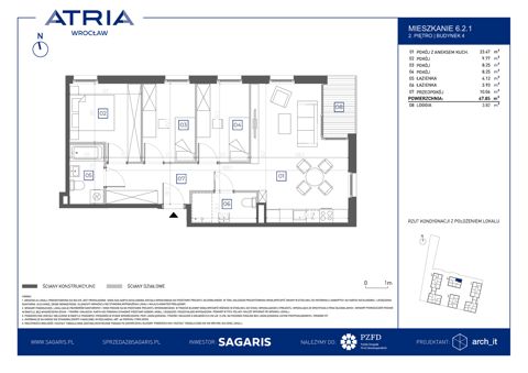 Plan 4 pok. 68m²
