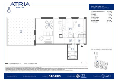 Plan 3 pok. 53m²