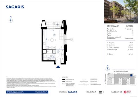 Plan 1 pok. 30m²