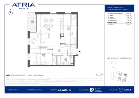 Plan 3 pok. 63m²