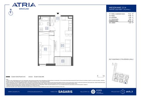 Plan 2 pok. 39m²