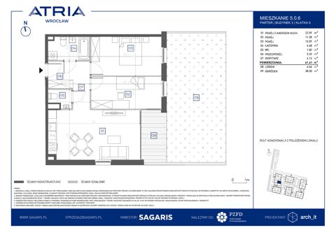 Plan 3 pok. 61m²