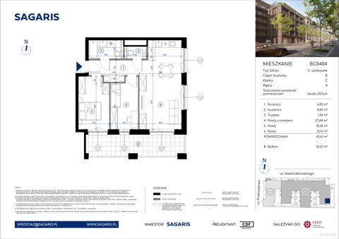 Plan 3 pok. 64m²