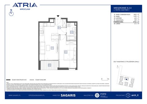 Plan 2 pok. 39m²