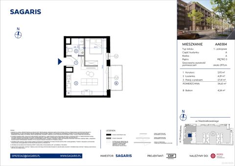 Plan 1 pok. 35m²