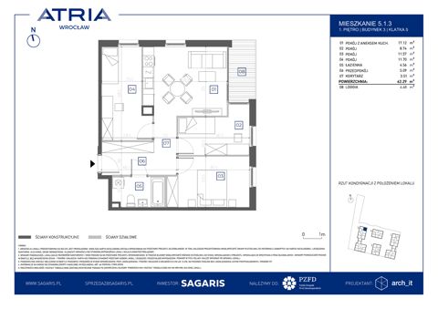 Plan 4 pok. 62m²