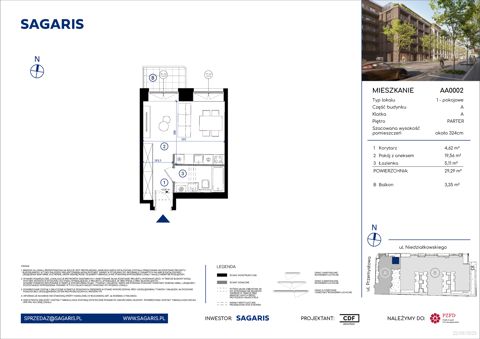 Plan 1 pok. 29m²