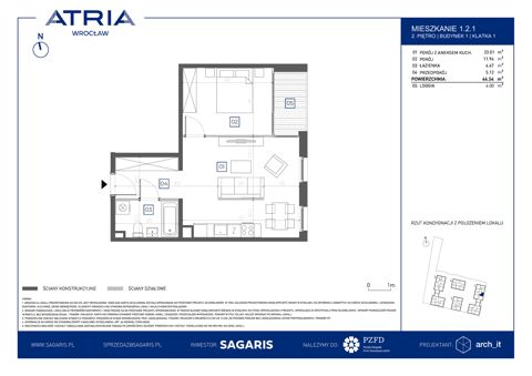 Plan 2 pok. 45m²