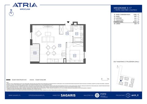 Plan 2 pok. 45m²