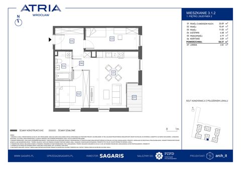 Plan 3 pok. 58m²