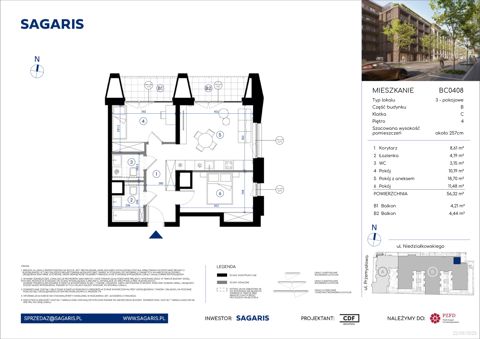 Plan 3 pok. 56m²