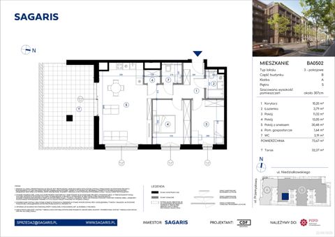 Plan 3 pok. 74m²