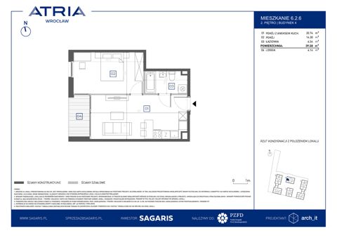 Plan 2 pok. 40m²
