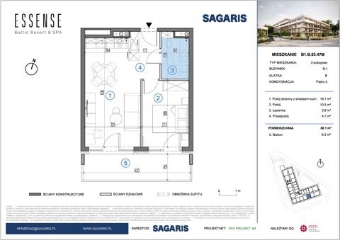 Plan 2 pok. 38m²