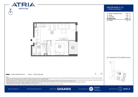 Plan 2 pok. 35m²