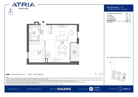 Plan 2 pok. 48m²