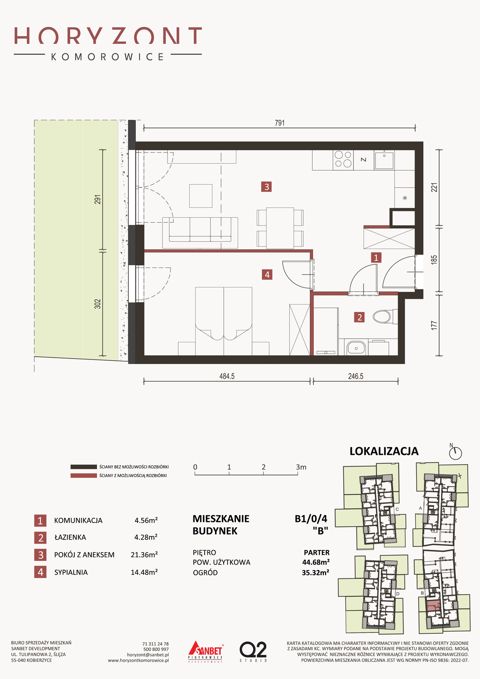 Plan 2 pok. 45m²