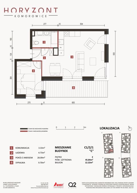 Plan 2 pok. 46m²