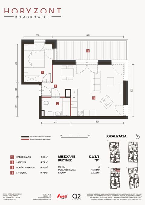 Plan 2 pok. 46m²